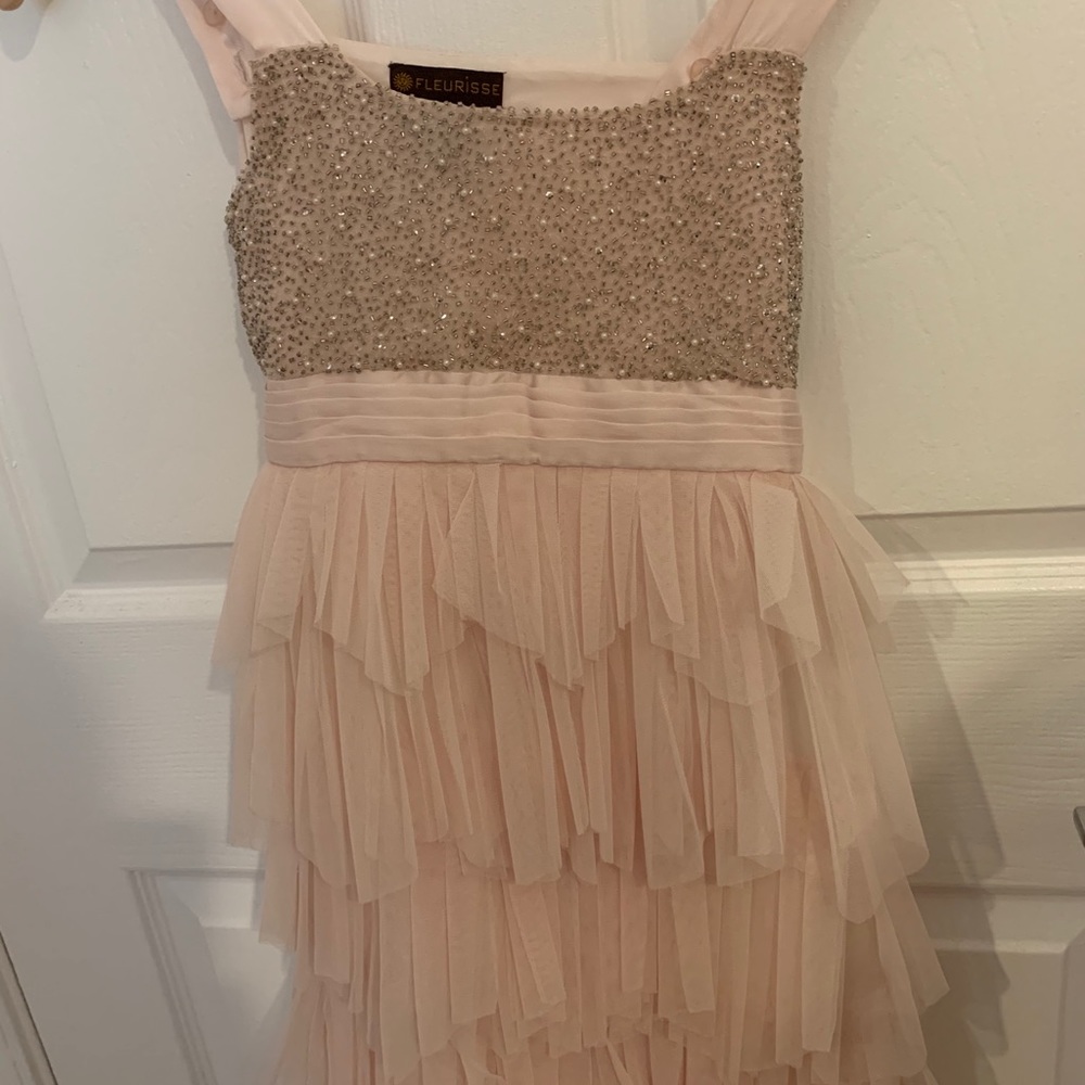 Fleurisse Kids Pink Beaded Dress